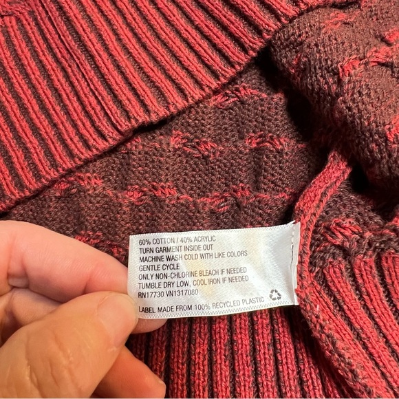 Knox Rose Sweater Women’s Small NWT | Textured Mock Neck Pullover Red Cozy Knit - Picture 9 of 14